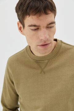 Cortefiel Crew-neck sweatshirt Gray