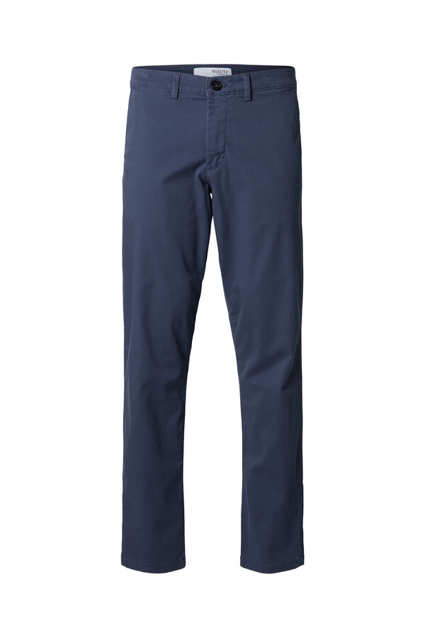 Selected Cal&ccedil;as chino para homem slim fit Azul