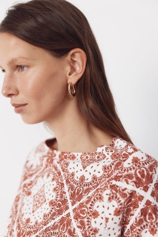 Cortefiel Boat neck t-shirt Multicolour