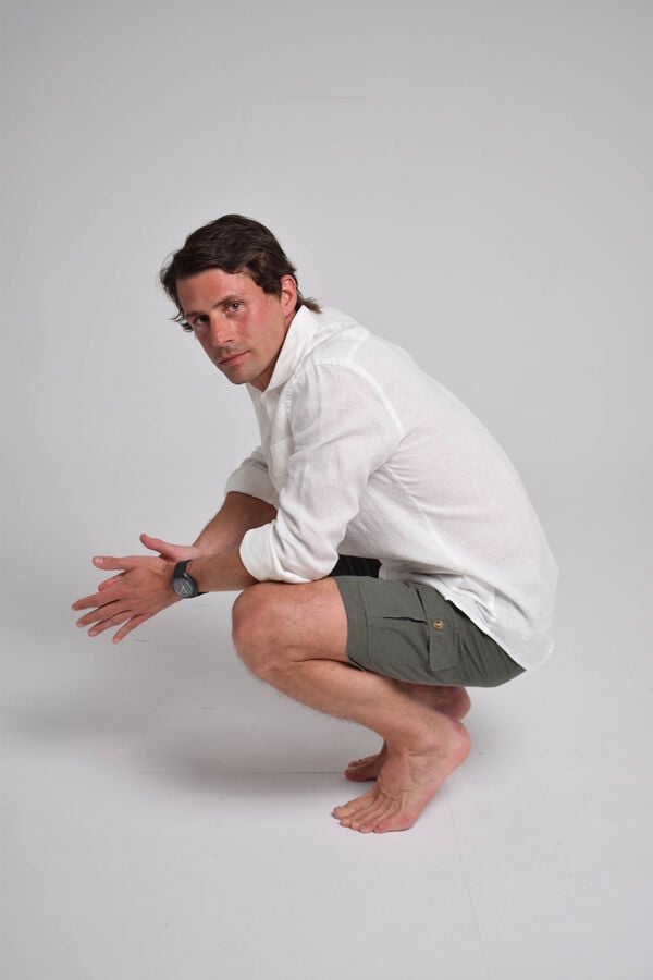 Cloking Bermuda Linen Cargo Green