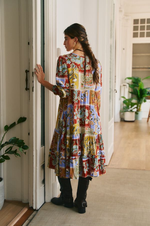 Jaase Vestido midi Monday Multicolorido