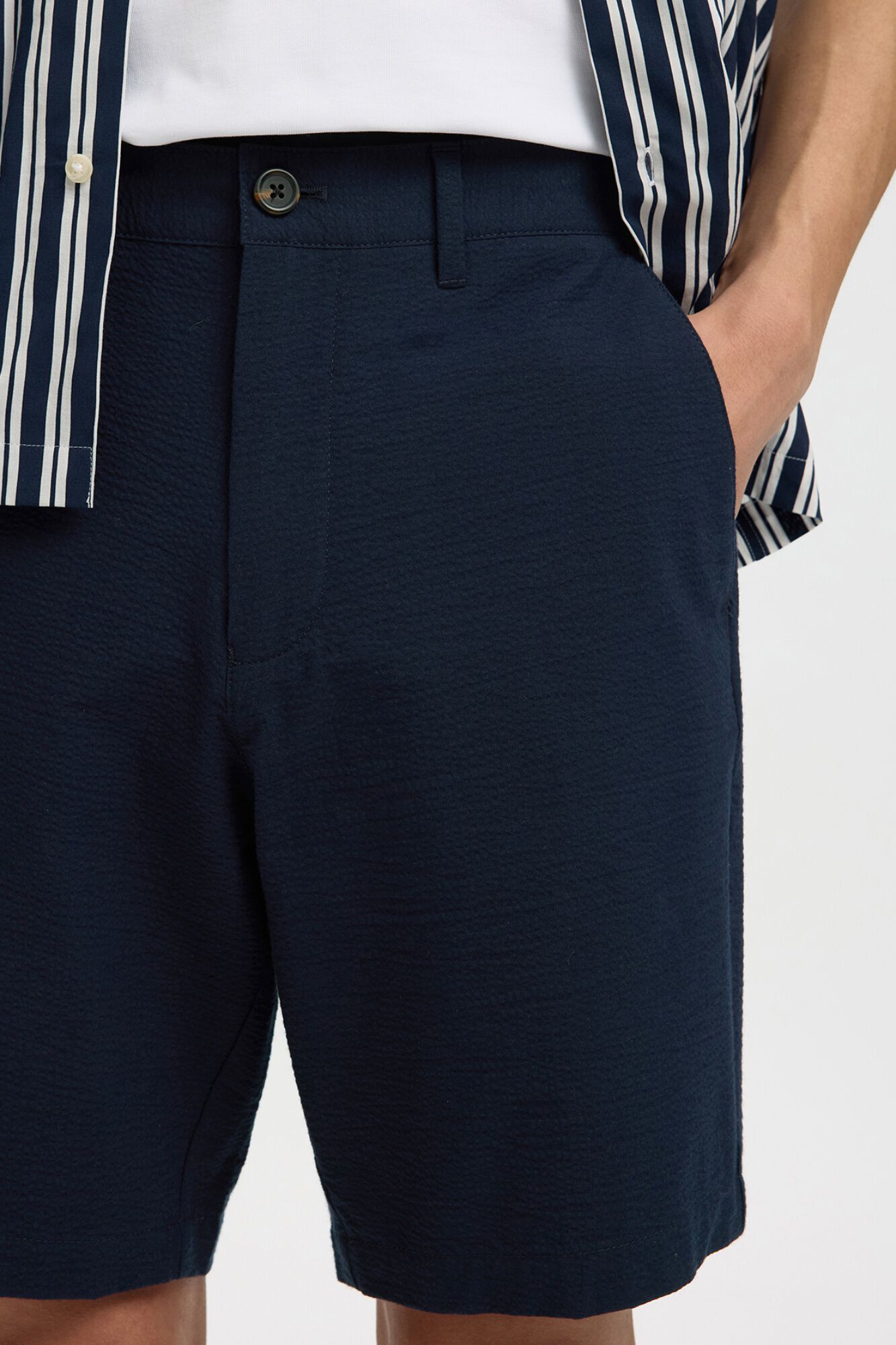 Selected Pantal&oacute;n corto tejido estructura