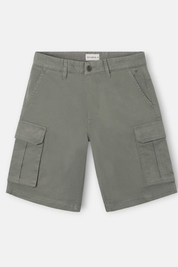 Silbon Cargo Bermuda shorts Kaki