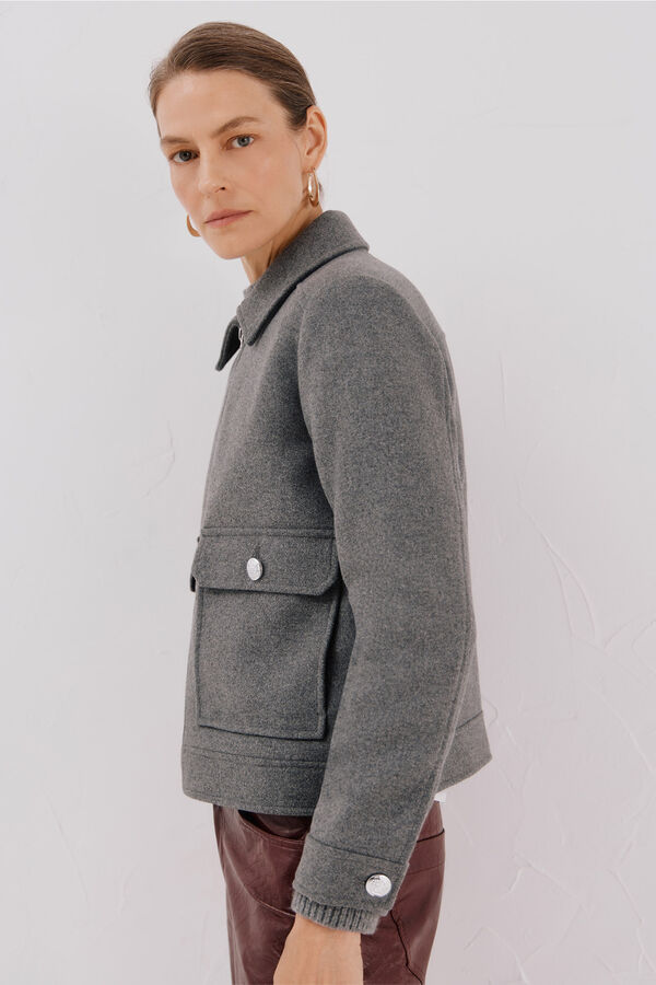 Cortefiel Hooded hood Dark grey