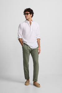 Silbon Pantalón sport chino lino pinza