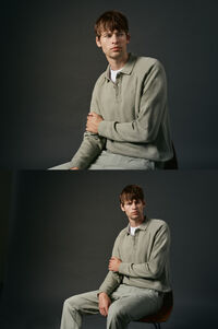 OOTO Suéter de lã com gola polo