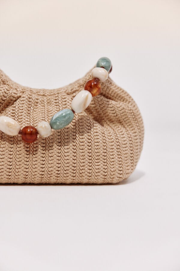 Cortefiel Bandolera de rafia asa fantas&iacute;a Arena