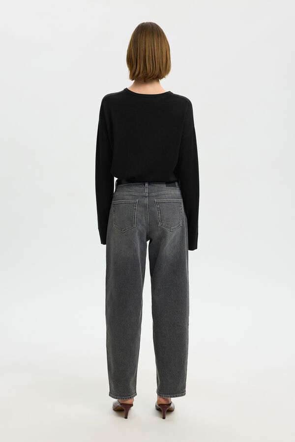 Selected Camisola 100% l&atilde; merino Preto