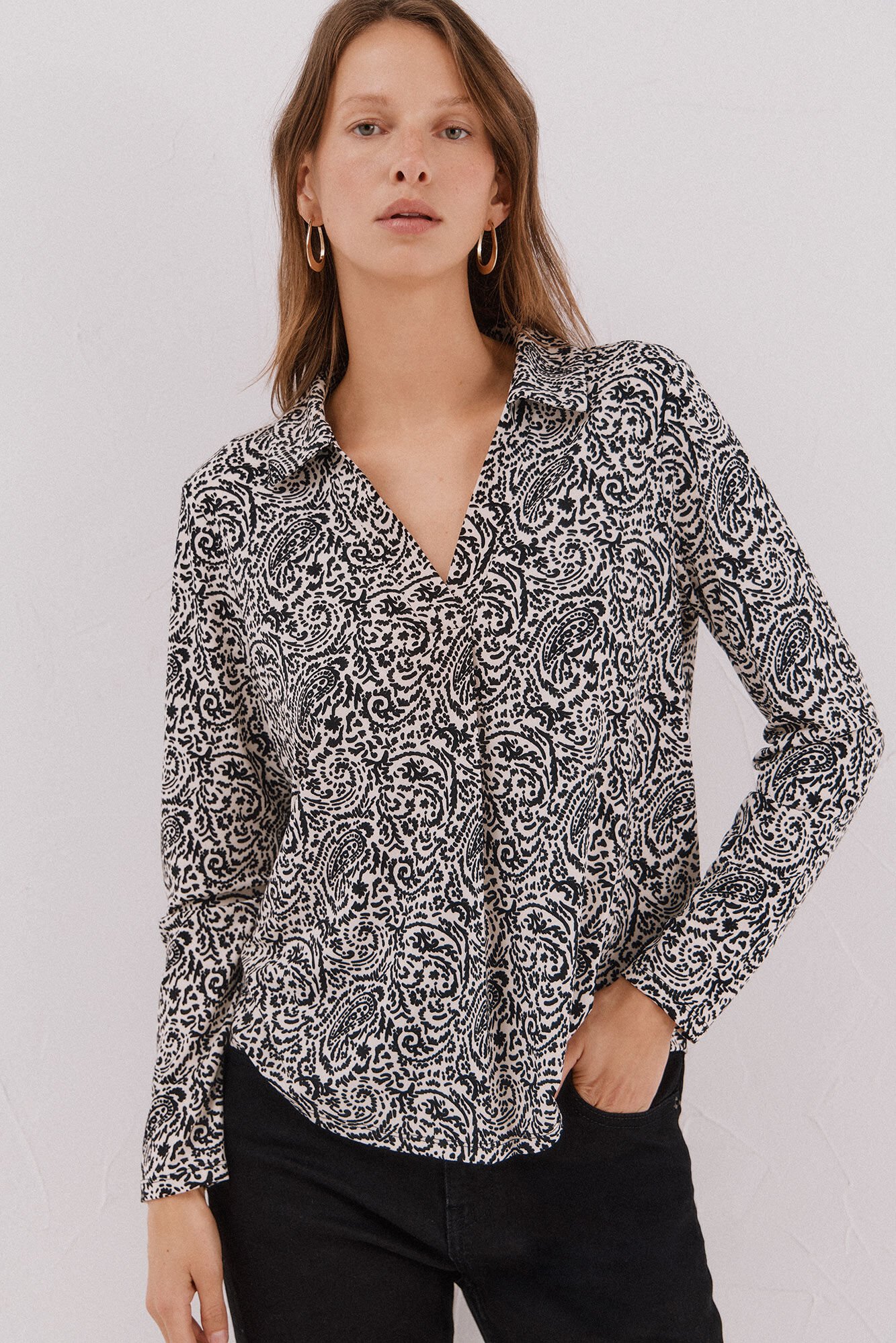 Cortefiel Polo shirt neck t-shirt