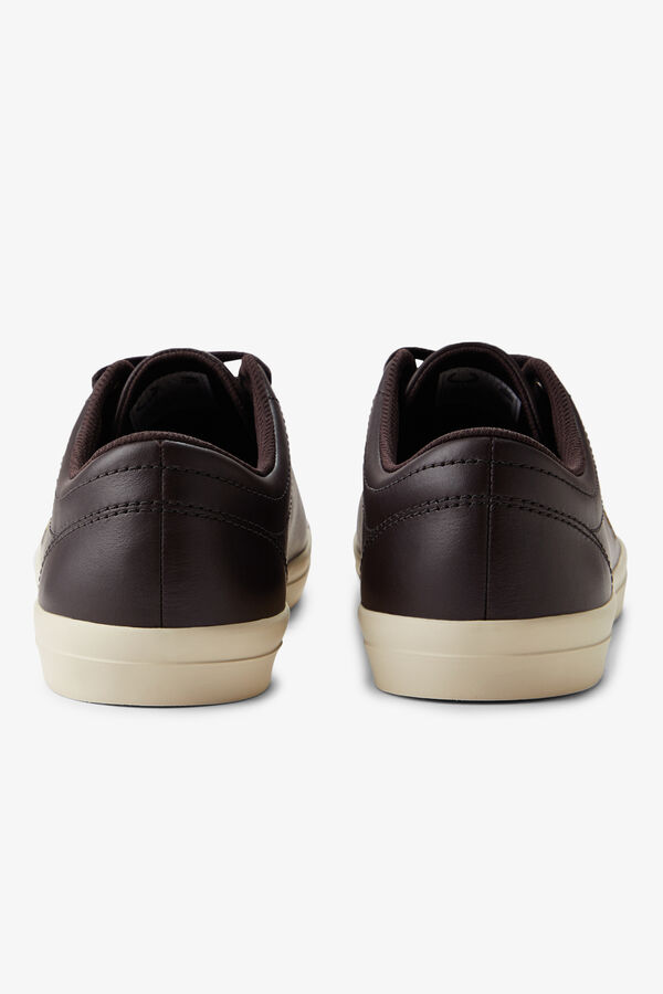 Fred Perry Sapatilha Baseline em pele Castanho