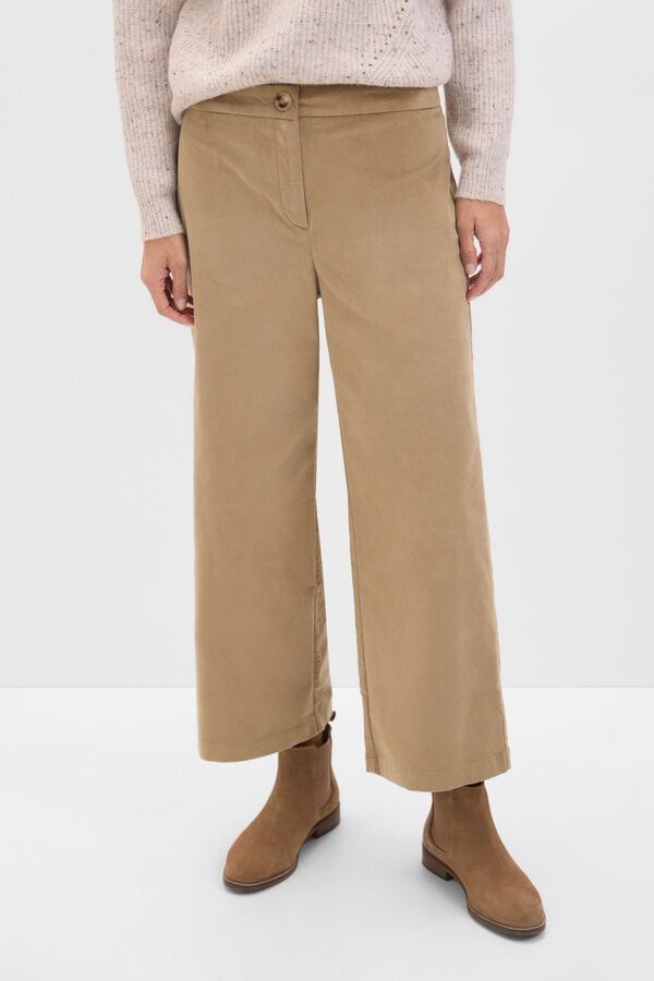 Cortefiel Velvetón marin trousers Beige