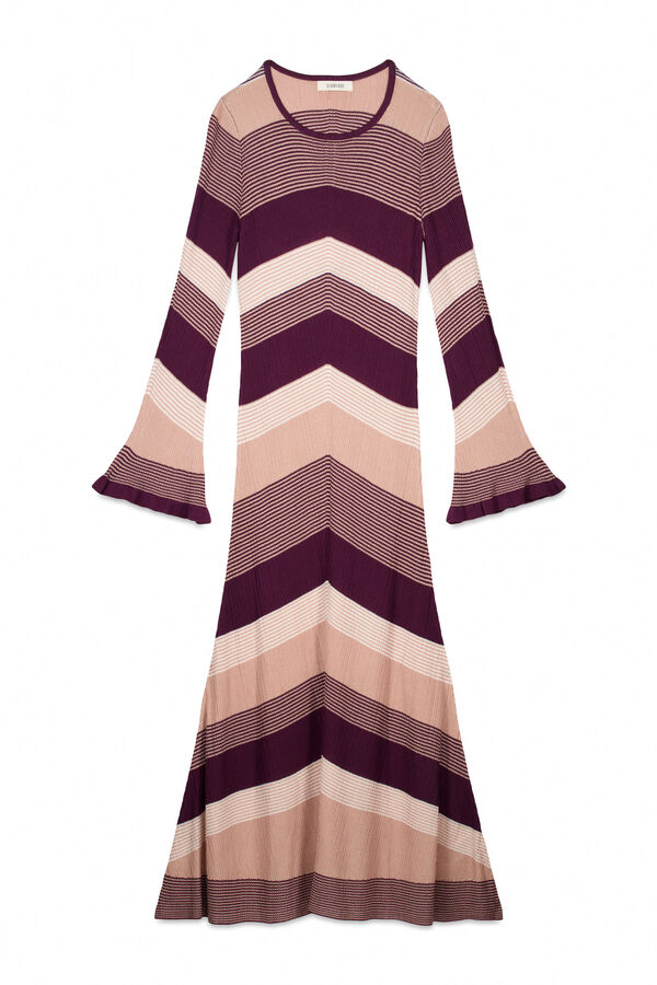Slowlove Zigzag jersey-knit dress Ivory