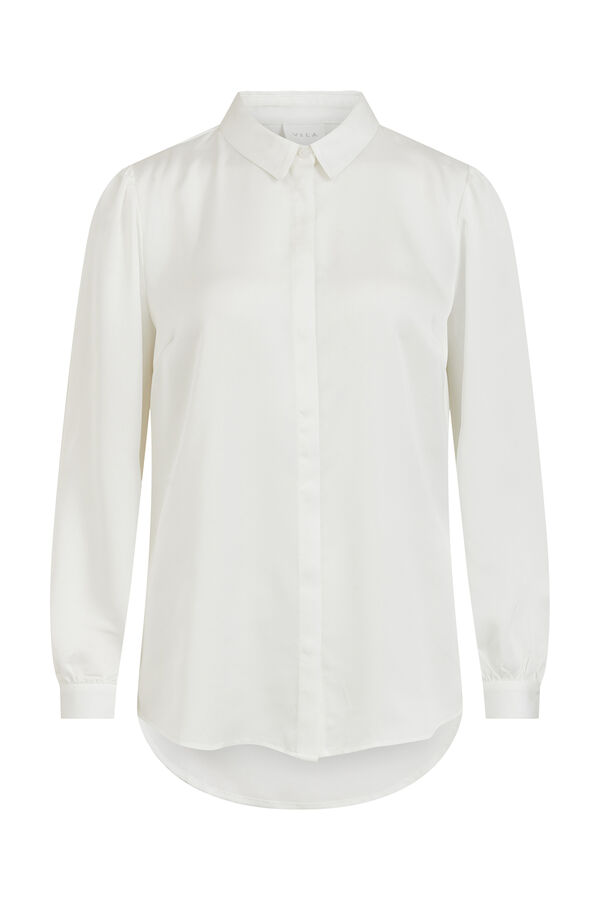 Cortefiel Camisa de cetim Branco