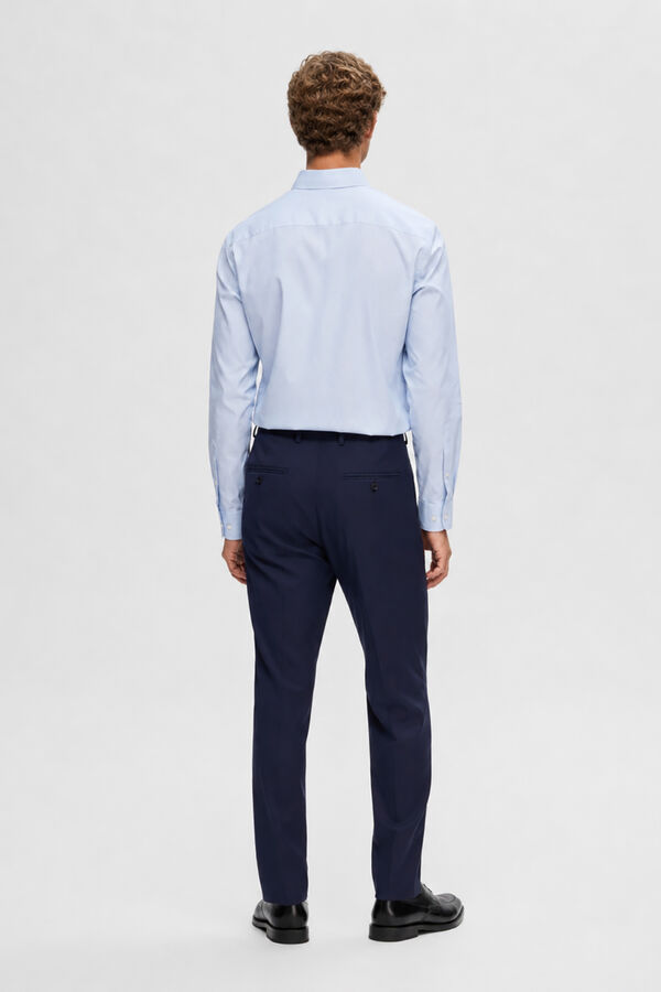 Selected Slim fit suit trousers made from recycled materials Navy