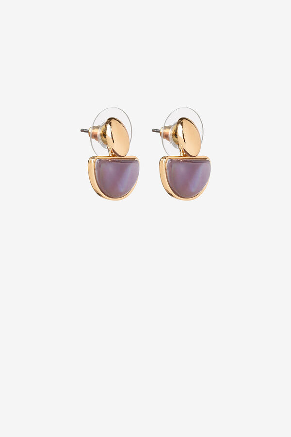 Cortefiel Small contrast colour earrings Gold