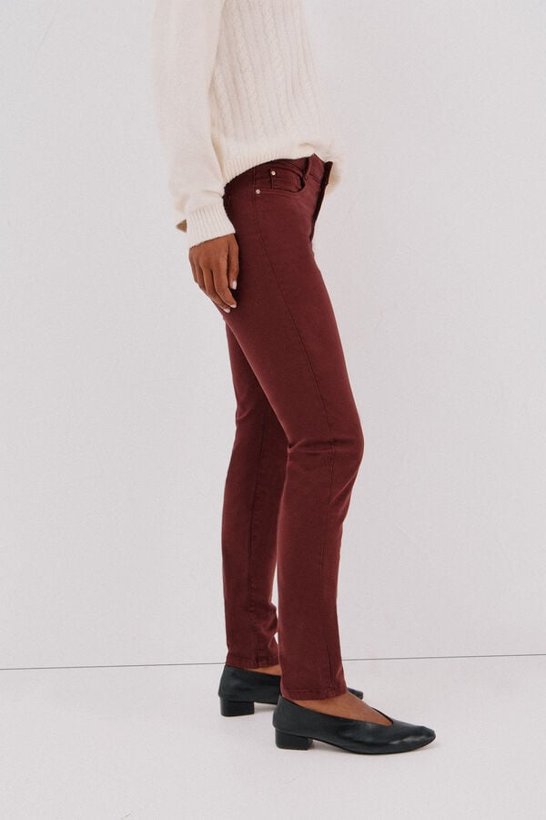 Cortefiel Pantalones sensational color Granate