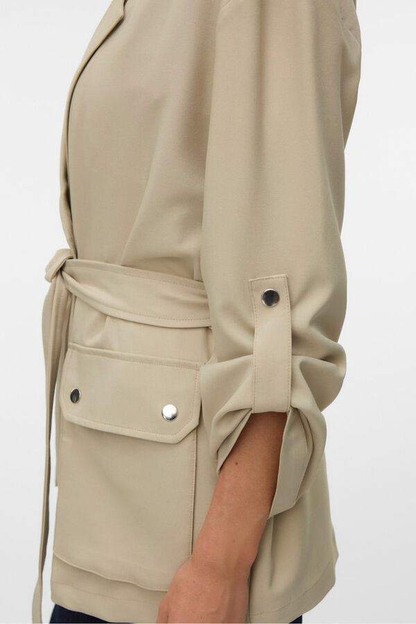 Vero Moda Casaco fino gola de aba Castanho