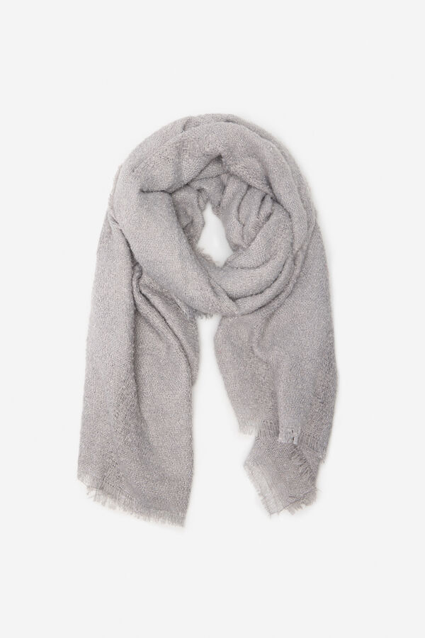 Cortefiel Thick colored scarf Ivory