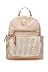 XTI Women's backpack with zips Beige