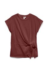 Vero Moda T-shirt com detalhe de n&oacute; Castanho