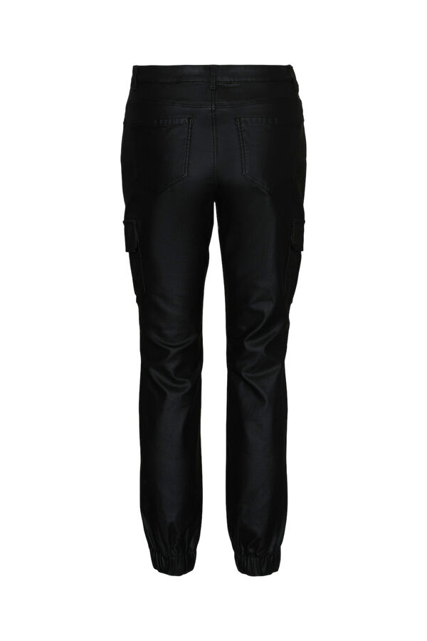Vero Moda Calça cargo encerada  Preto