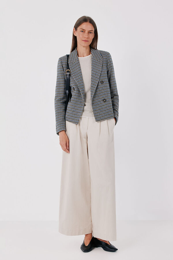 Cortefiel Short blazer Printed blue