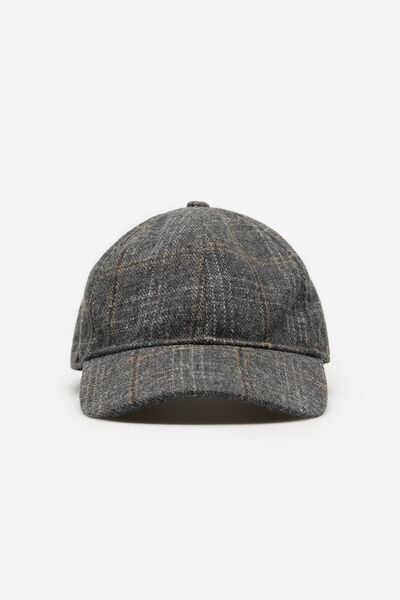 Cortefiel Checked cap Grey