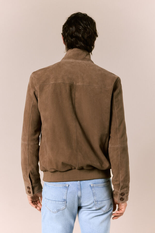 OOTO Blus&atilde;o em camur&ccedil;a Tostado