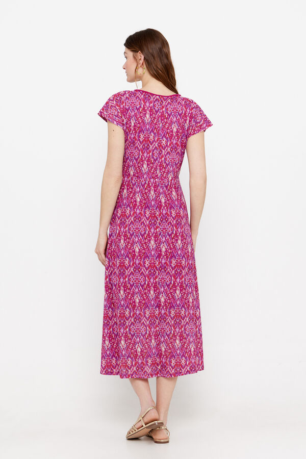 Cortefiel Braided print dress Multicolour