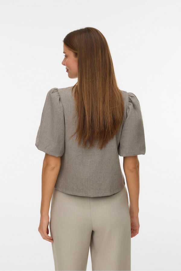 Vero Moda Top com manga manga Castanho