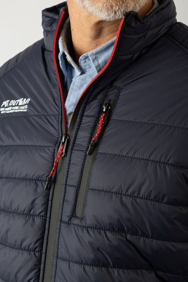 Privata Casaco acolchoada com gola alta Azul