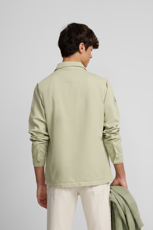 Silbon Sobrecamisa desgastada parches Verde