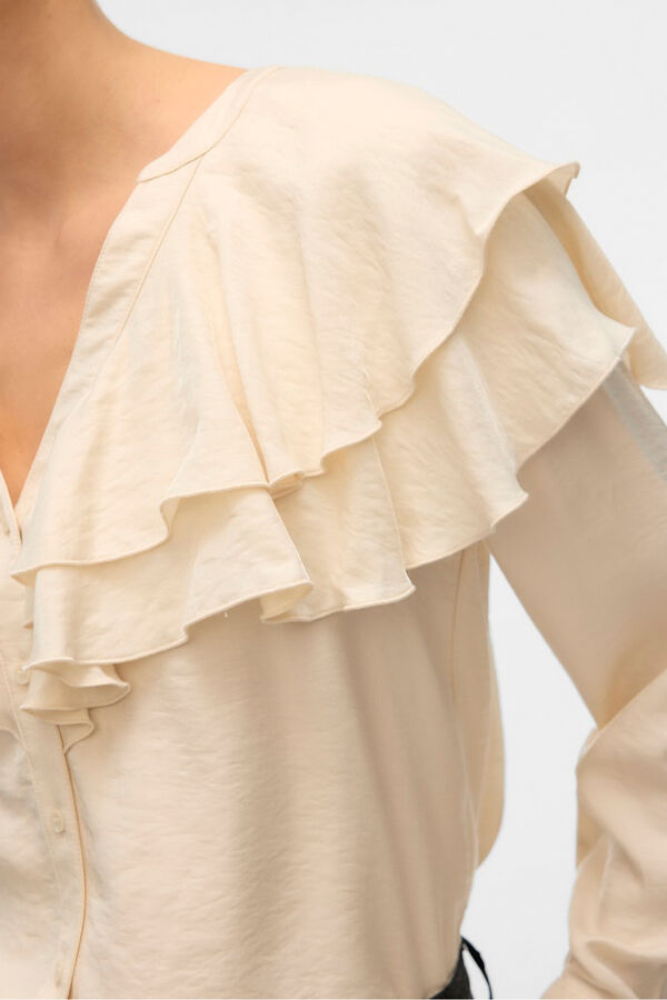 Vero Moda Blusa com gola franzida  Cinzento