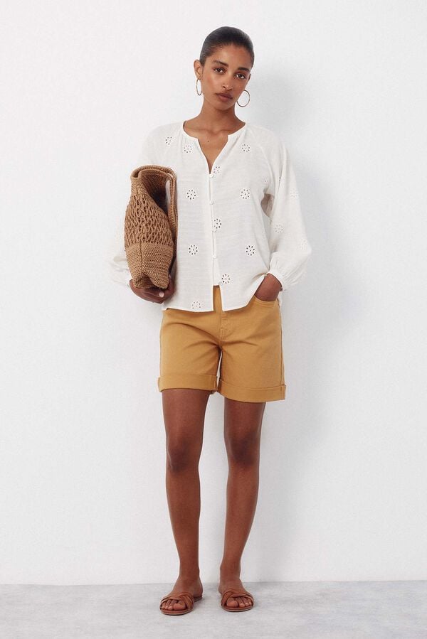 Cortefiel Jeans shorts Gold