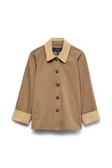 Vero Moda Casaco gola de contraste Castanho