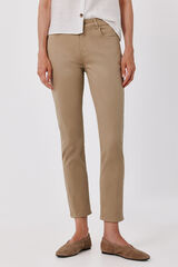 Cortefiel Jeans skinny crop color Tostado