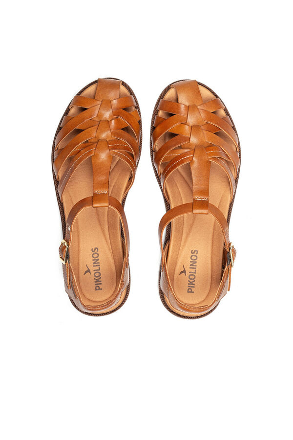 Pikolinos Women's flat buckle sandals Brown