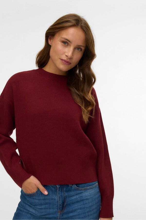 Vero Moda Camisola básico de malha Vermelho