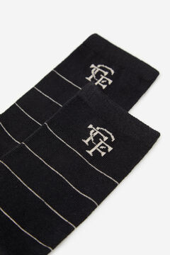 Cortefiel Multi-logo socks Black