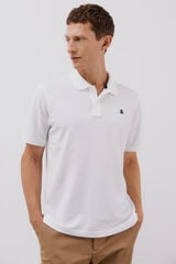 Cortefiel Polo básico piqué Branco