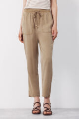 Cortefiel Tencel fluid trousers Kaki