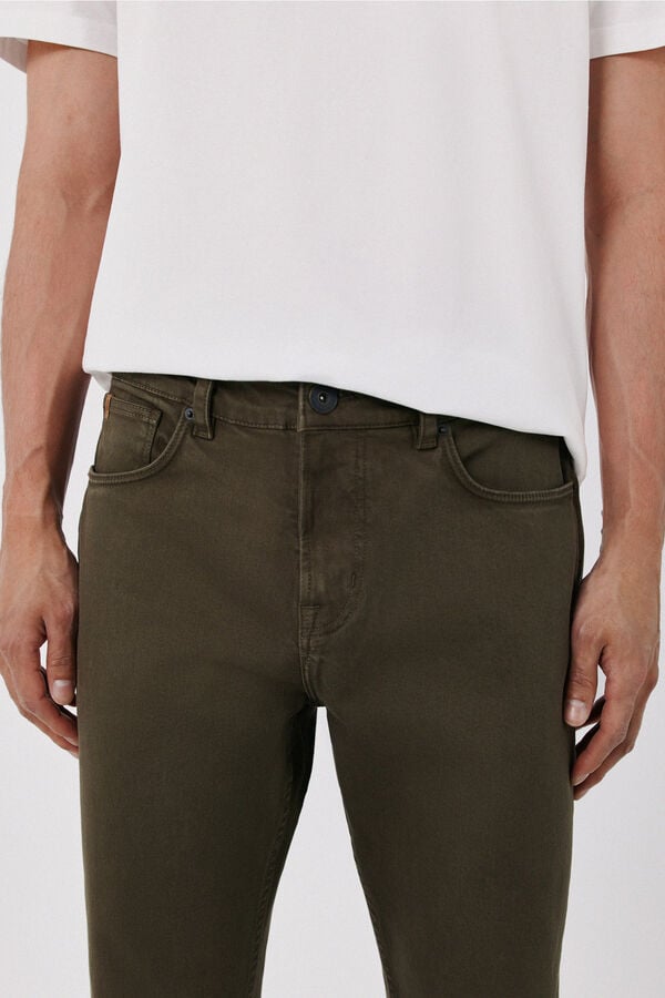 Cortefiel Regular fit 5 pocket jeans Kaki