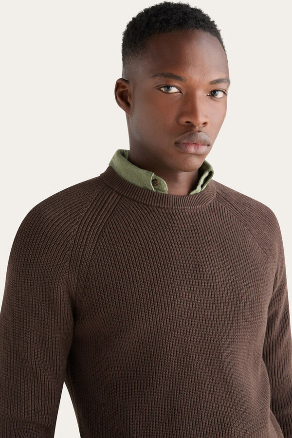 Dockers Camisola gola redonda Castanho