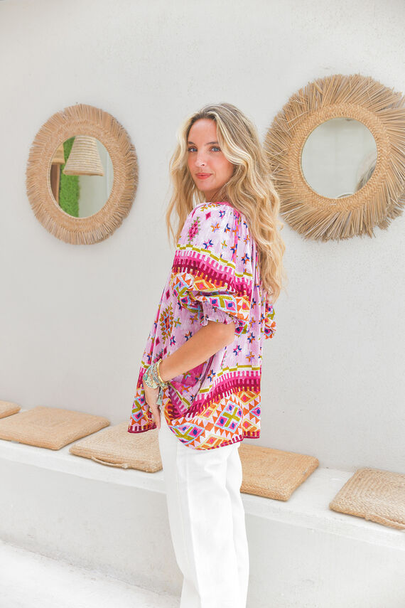 Blusa mangas abullonadas