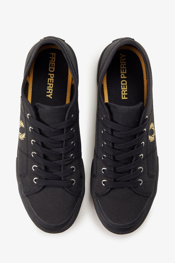 Fred Perry Sapatilha B708 Vintage Canva Preto