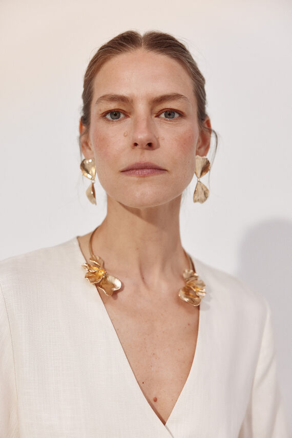 Choker abierto flor