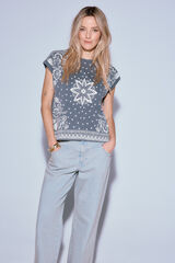 Slowlove T-shirt efeito lavado Cinzento