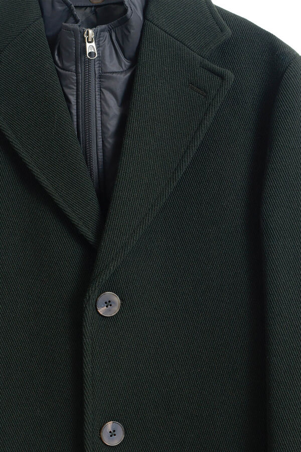 PuroEGO Sobretudo com gola removível Verde