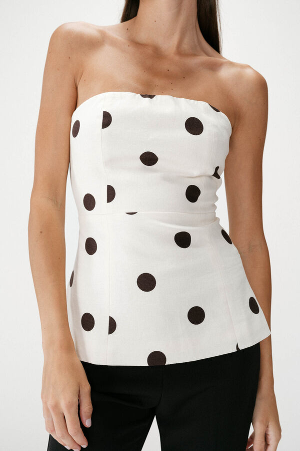 Grace & Mila Top estampado bolinhas Wixie Impress&atilde;o