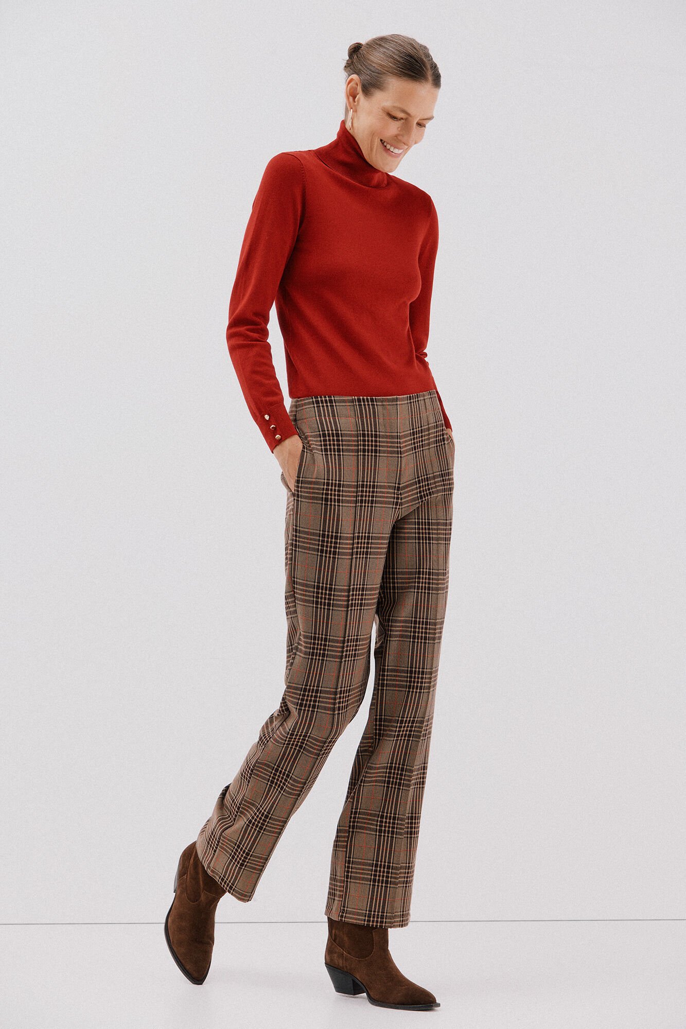 Cortefiel Women's plaid pants